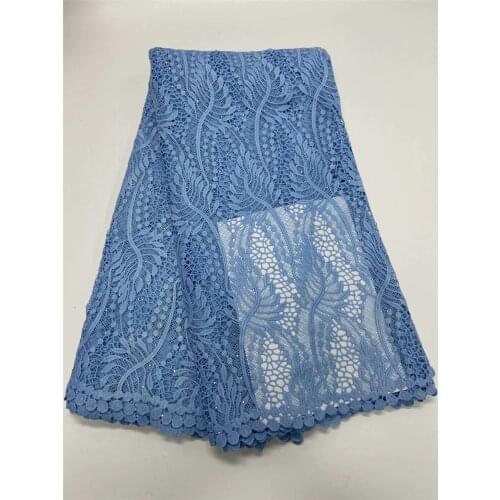 2020 African Stone milk silk guipure cord Swiss lace,high quality water soluble lace Fabric for dresses 5yards/lot RL0712