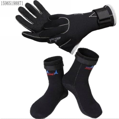 3MM diving gloves wear non-slip gloves winter swimming snorkeling socks, warm gloves winter swimming wrist