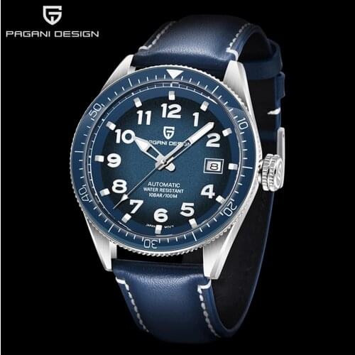 PAGANI DESIGN Mens Watch Top Brand Stainless Steel 100M Waterproof Watch Men NH35A Luxury Business Casual Mechanical Wristwatch