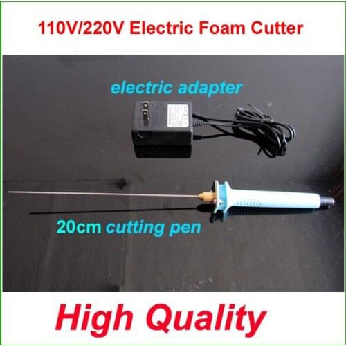 Free shipping 1pc 20cm Electric Foam Hot Knife Styrofoam Cutter Pen+ Electronic Voltage Transformer Adapter (EU plug available)