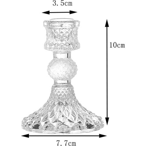 Crystal Glass Candle Holder Home Decoration wedding Candelabrum Candlestick sets Decoration Candle Stick
