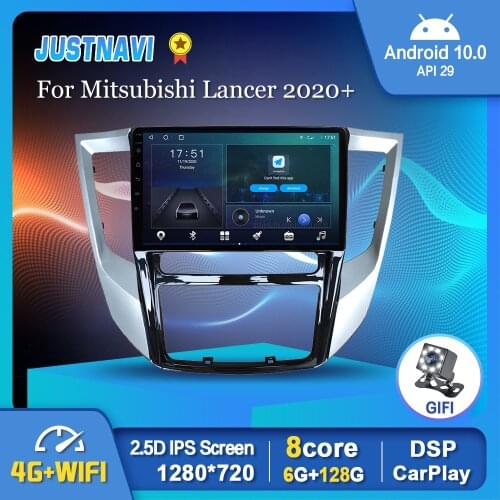 JUSTNAVI 4G WiFi Autoradio For Mitsubishi Lancer 2020+ Navigation Multimedia Video Player Android 10.0 Carplay Auto Stereo OBD