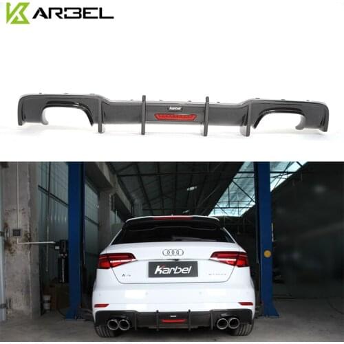 Carbon Car Accessories Auto Parts Body Kit Rear Lip Bumper Diffuser Spoiler for Audi A3 Hatchback