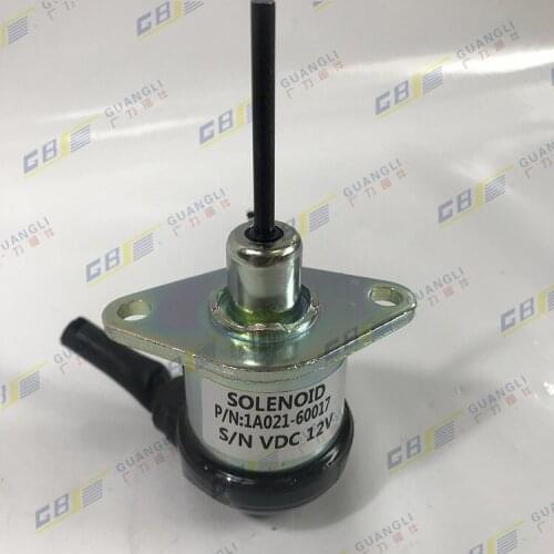 Kubota excavator Kubota engine flameout switch flameoff solenoid valve 1A021-60017 digging parts heavy machine
