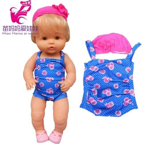 35 Cm Baby Doll Swim Clothes for 38 Cm Nenuco Ropa Y Su Hermanita Rompers Doll Accessories