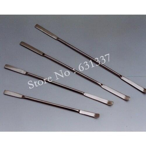 Lab stainless steel spatulas one end rounded length 160mm