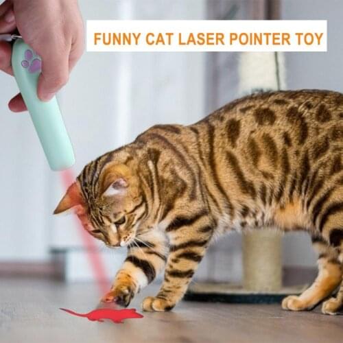 Kitten Cat Toy LED Laser Pointer Light Pen Laser Toy for Cat Kitten Mouse Footprint Shadow Teasing Cat Supplies Pet Products
