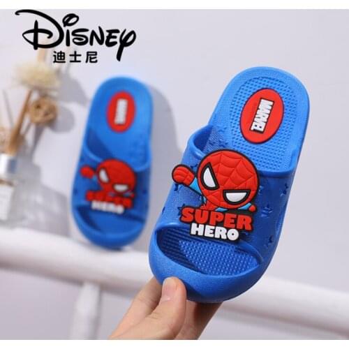 Disney Marvel Spiderman Summer Beach Shoes Cute Sandals Princess Girls Shoes Slippers Anti-skid Fashion slipper