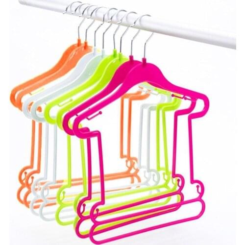Multifunction Plastic Children Hanger One-piece Hangers Clothes Wet Stand Rack Baby Store Hook Dry Wardrobe Clothing Kid
