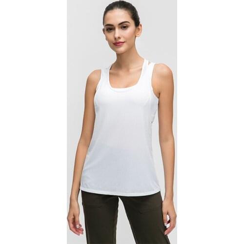 NWT 2021 Yoga tank Sexy Women Sport Gym Vest Clothes Stretch fabric Tank Tops Fitness Running shirts with build bra