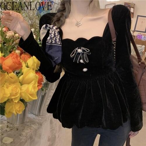 Oceanlove Womens Black Shirts