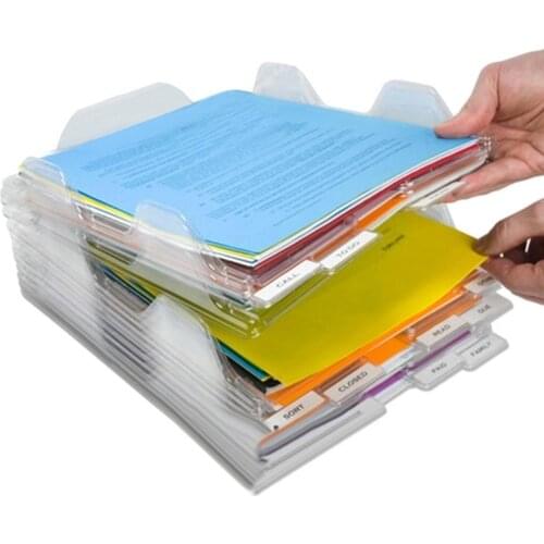 Transparent Storage Box Document Paper Case File Box Holder Desktop Organizer
