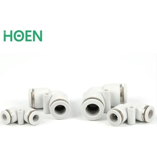PV-10 Pneumatic Quick Plug Connection Through PV10 10mm OD Hose Tube One Touch Push In Union Elbow Plasic Connectors Fittings