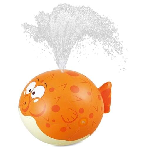 Kids Sprinkler Fun Summer Sprinkler Puffer Fish Sprayer Water Spray Ball Water Balloons Toys Inflatable Outdoor Splash Games