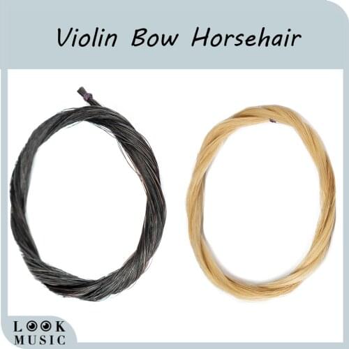 LOOK 1 Hank Horse Hair Horse Tail Hair Violin bow hair Mongolian Horse Hair For 4/4 3/4 1/2 1/4 1/8 Violin Bow