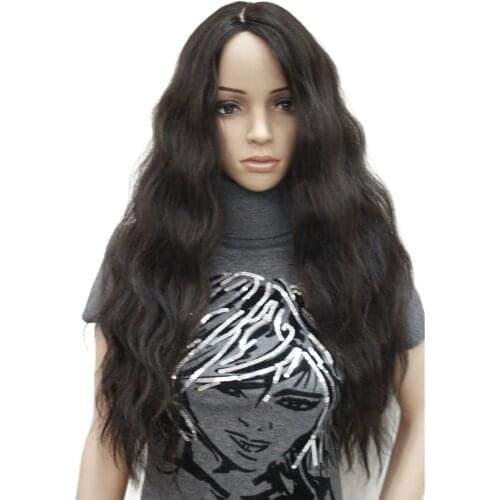 StrongBeauty Womens Wigs Black/Dark Brown Long Wavy Natural Synthetic Full Wig