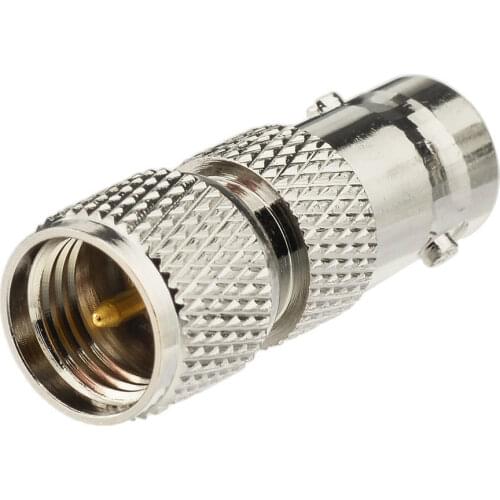 Superbat Mini-UHF to BNC Adapter Mini-UHF Male Plug to BNC Female Jack Straight RF Coaxial Adapter Connector