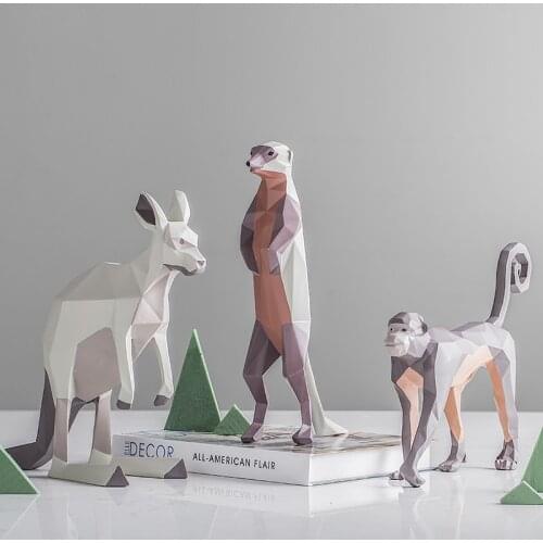 HOME DECORATIONS ORNAMENTS CREATIVE GEOMETRIC ANIMAL FURNISHINGS LIVING ROOM WINE CABINET TV CABINET RESIN ORNAMENTS