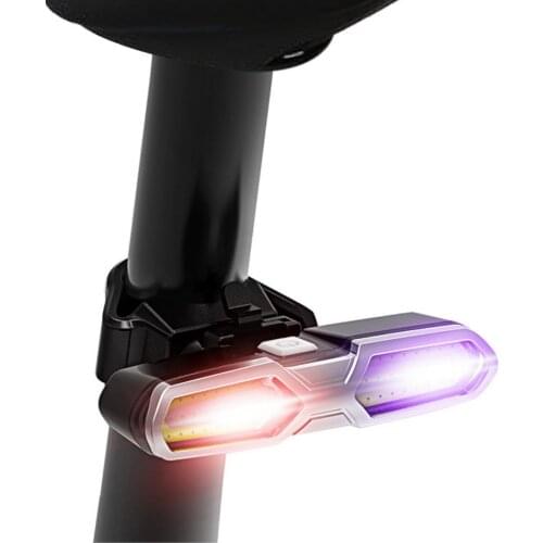 USB Rechargeable Bike Tail Light Warning Safety Bicycle Rear Light LED Bicycle Light Memory gear three-color light source