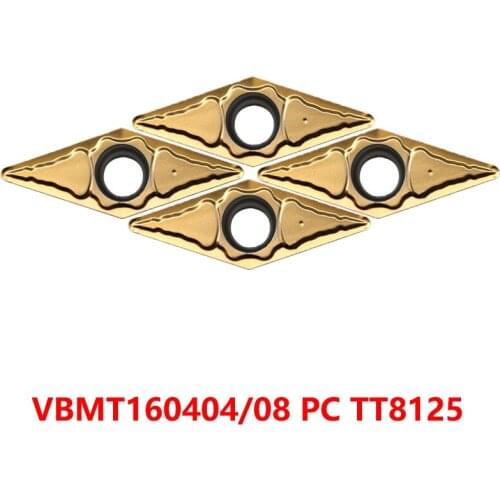 VBMT 160404 160408 VBMT160404 VBMT160408 PC TT8125 10pcs Turning Tools for Steel Carbide Inserts Cutting Lathe Cutter Original