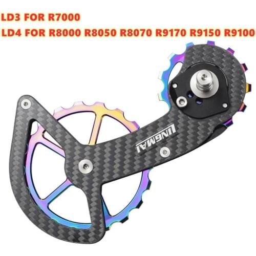 Bicycle Ceramic Bearing Carbon fiber Jockey Pulley Wheel Set Rear Derailleurs Guide Wheel for / Ultegra / DURA ACE / 105