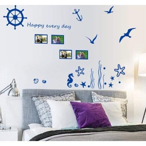 Marine Life Sea Ocean Animal Fish Wall Sticker Vinyl Home Decoration Bathroom Nautical Decals