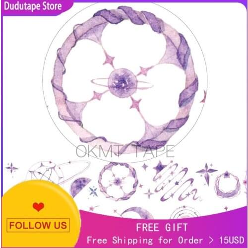 Washi Tape Purple Star Cloud Decorative Student Sticker