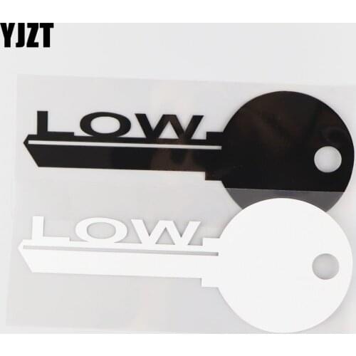 YJZT 20.2CM*8.2CM Low Key Car Sticker Decal Vinyl Jdm Funny Creative Black/Silver 4A-0076