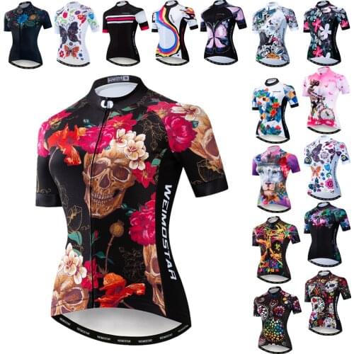 Women Cycling Jersey Roupa Ropa De Ciclismo Summer Short Sleeve Mountain Bicycle Clothing Breathable MTB Bike Jersey