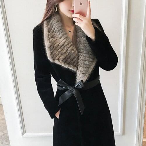 Real Fur Coat Women Korean Winter Warm Sheep Fur Jacket Sheep Shearing Woolen Overcoat Abrigos Mujer Invierno 2020 1799 YY601