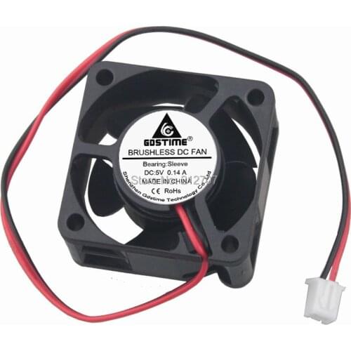 10PCS Gdstime DC XH2.54-2Pin 4020 40mm 1.57inch 5V 40 x 20mm Ventilation Cooling Fan