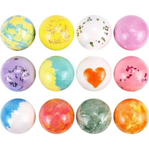 12PCS Bath Bombs Gift Set for Baby Girl Women Men Relaxing Organic Essential Oil Shower Balls Bath Bubble Skin Care Bath Bombs
