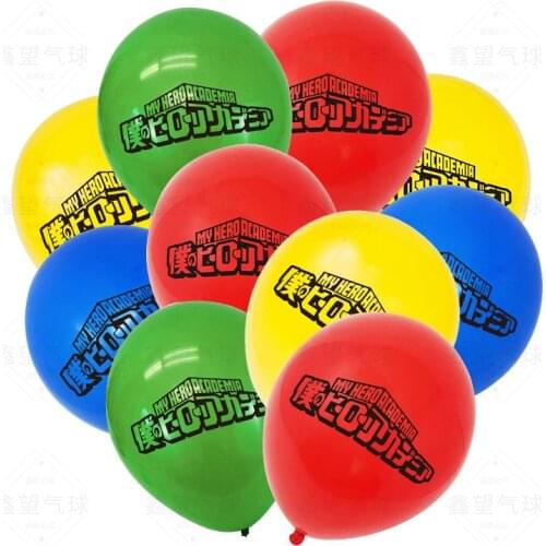 12pcs/set My Hero Academia Balloons Anime My Hero Academia Latex Balloons For Baby Shower Birthday Party Decor Supplies