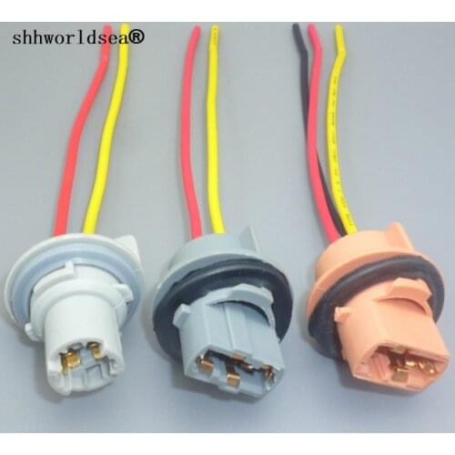 Shhworldsea T13 T20 7440 7443 LED bulb holder LED socket adapter connector LED parking side light lamp Wiring Harness adaptor