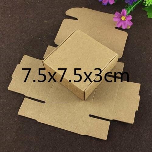20pcs Natural Kraft Aircraft Paper Box Multi-size Choose European Gift Box lipstick Packaging Carton Art Jewelry Small Box