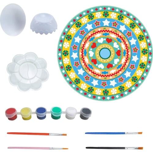 45PCS Easter Egg Painting Arts Crafts Kit Plastic Gift Toys For Kids Educational Toy Over 4+ Years Creativity