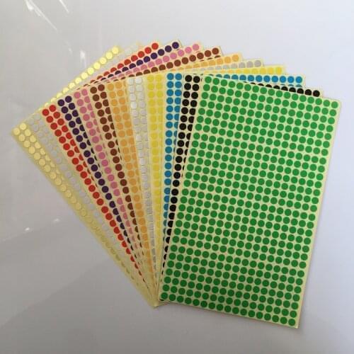 48Pcs/Sheet 25mm Sheet Round Spot Circles Sealing Stiker Paper Labels Coloured Dot Stickers Adhesive Package Label Party Decora