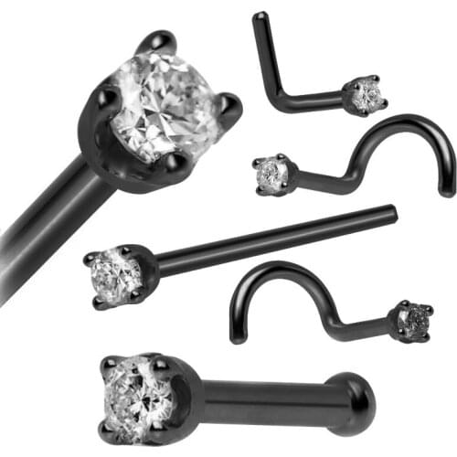 5pcs/lot 0.8mm Sexy Earring Nose Piercing Helix Crystal Cat Anodized Seamless Endless Tragus Cartilage Hoop Ring