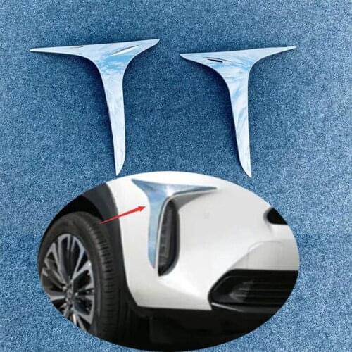 ABS chrome front bumper fog lamp fog lamp cover decoration fog lamp baffle decoration shape For Toyota Yaris cross 2020 2021