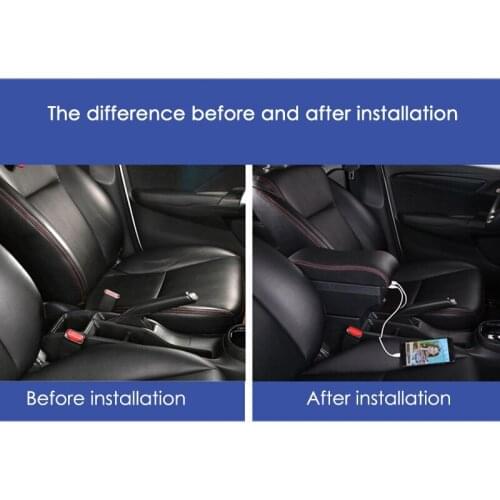 Car Armrest Box Storage Accessories Interior with USB for Hyundai SOLARIS Armrest 2010-2016