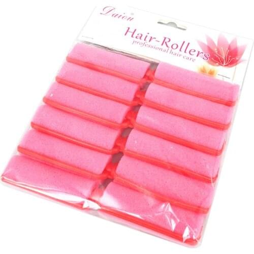 Soft Sponge Hair Rollers Pink DIY Hair Styling Foam Curler Hairdressing Tool