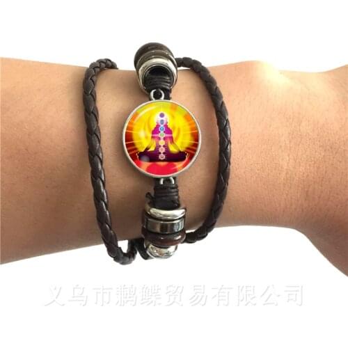 Chakra Bracelet Zen Charms Fashion Om Yoga Meditation Jewelry Adjustable Bangle Men Women Accessories Buddhism Jewelry