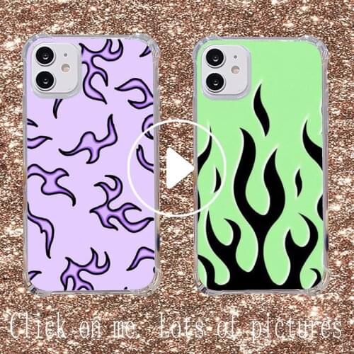 Fire Flame Artistic personality Phone Case For iphone 12 5 5s 5c se 6 6s 7 8 plus x xs xr 11 pro max Soft silicone Cover Funda