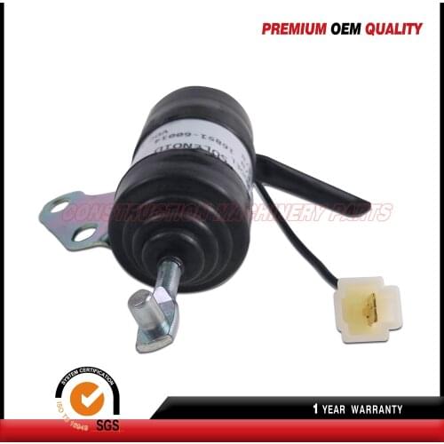 For Kubota Fuel Shut Off Solenoid 16851-60010, 16851-60014, 052600-4531 For Denso B7410D BX1500D BX1800D