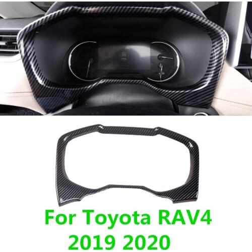For Toyota RAV4 RAV 4 XA50 2019 2020 Peach Wood Car Dashboard Screen Frame Carbon Fiber Dashboard Decoration Chrome Trims