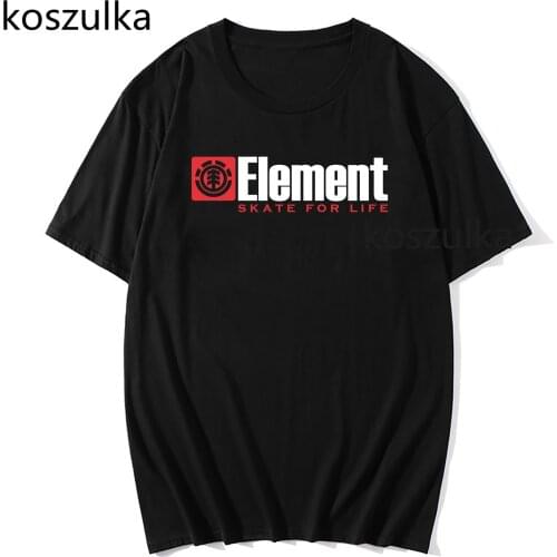 Skater T Shirt Fashion Men Casual Skate for Life Tops & Tees Simple Letter Element Tshirt Male Harajuku Kawai Cotton Tshirt