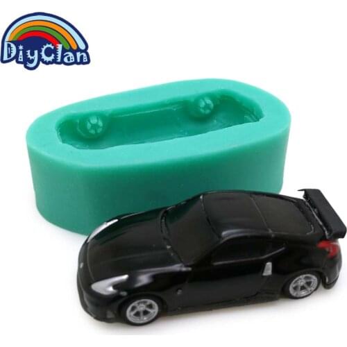 Simulation Sports Car Silicone Molds For Cake Decorating Chocolate Fondant Children Toy Mould Resin Polymer Clay Tools