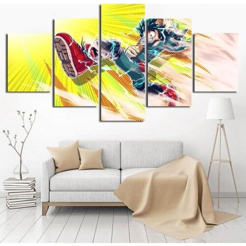 Canvas Painting My Hero Academia 5 Pieces Anime Hd Print Modular Poster Pictures for Living Room Wall Art Home Decoration