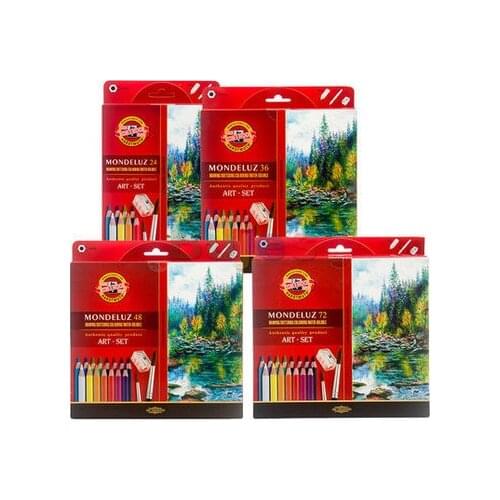 KOH-I-NOOR 3727 Mondeluz Aquarell Coloured Pencils - Assorted Colour (Set of 48),Artist Quality, Drawing Pencil Set