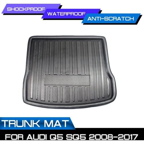 Cargo Liner Boot Tray Rear Trunk Cover Matt Mat Floor Carpet Kick Pad For AUDI Q5 SQ5 2014 - 2017 2008 2009 2010 2013 2011 2012